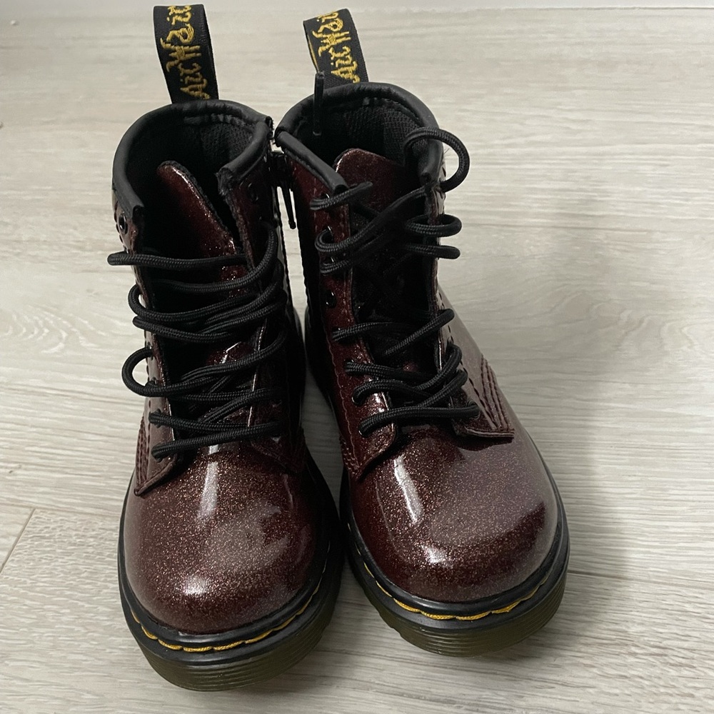 Dr. Martens purple w/glitter finish